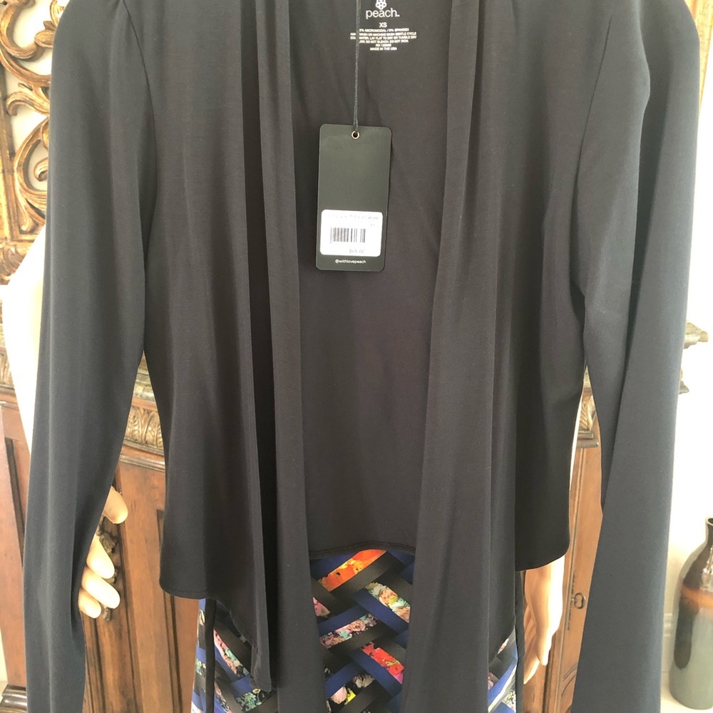 Peach Ballet Wrap in Black